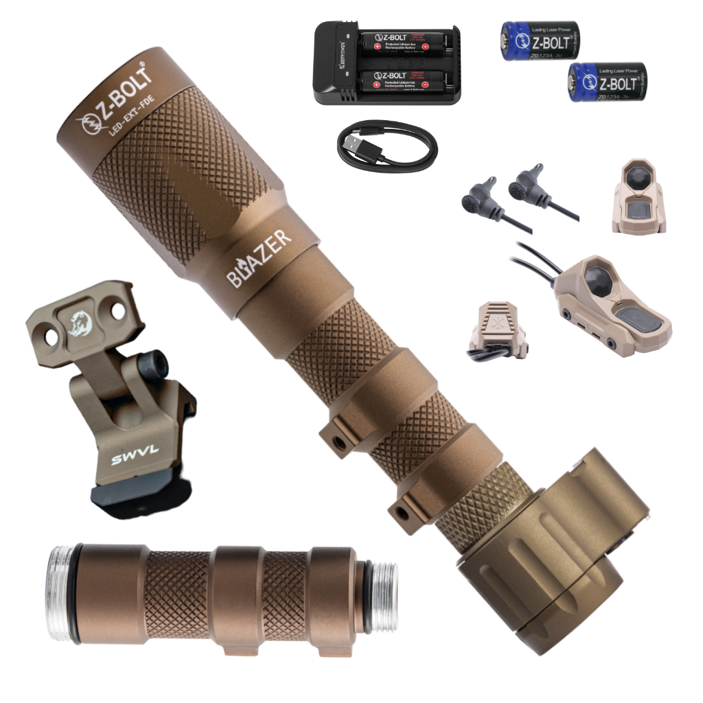 LED Rifle Mounted Light for Laser Aiming Modules, MFAL - BUNDLE!