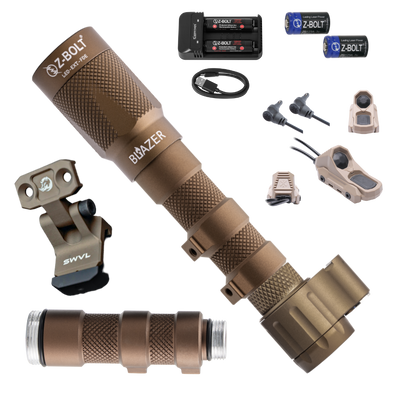 LED Rifle Mounted Light for Laser Aiming Modules, MFAL - BUNDLE!