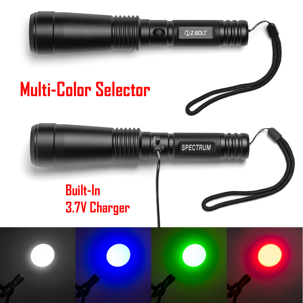 High Powered LED Multi-Color FORENSIC LIGHT SOURCE – Z-BOLT® Electro-Optics