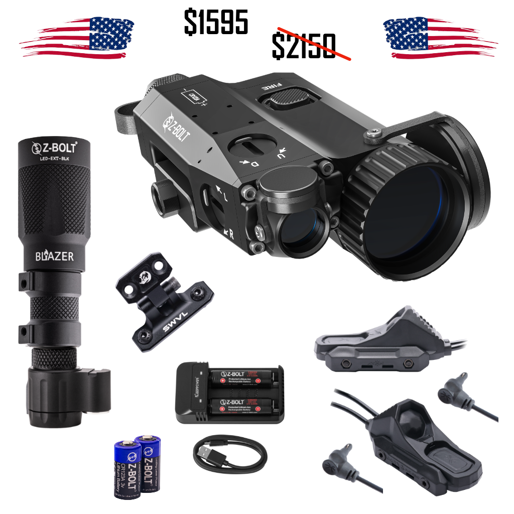 Remote FIRE Package - ACAL; LED WML; SWVL MLOK Mount; 2x Lead AXON Switch (Crane Plugs) & Dual Function Tailcap (All Black)