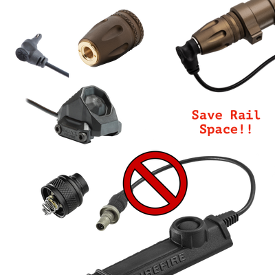 Remote Cable Port Tailcap for Z-BOLT®, Surefire, Modlite, & Arisaka "Scout" Compatible Lights & Light Bodies