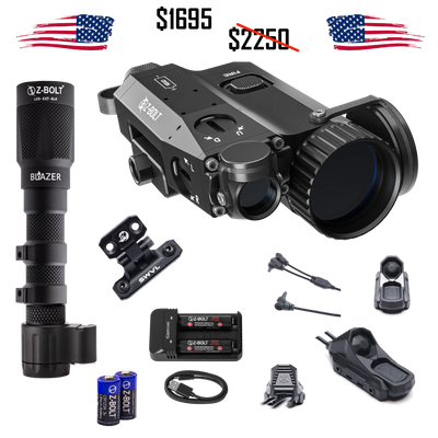 VIS Override Rifle Package - ACAL; LED WML; SWVL MLOK Mount; 3X Lead AXON Switch (Crane Plugs) & Dual Function Tailcap (All Black)