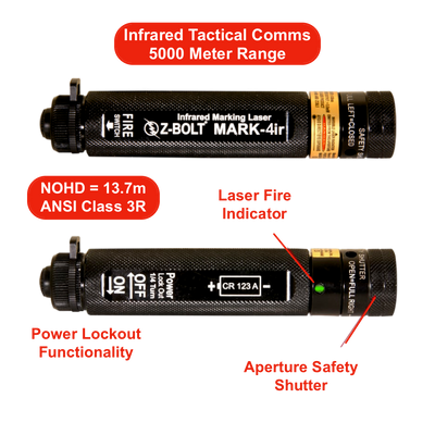 Infrared Dot Laser, ANSI Class 3R, 5000m Range