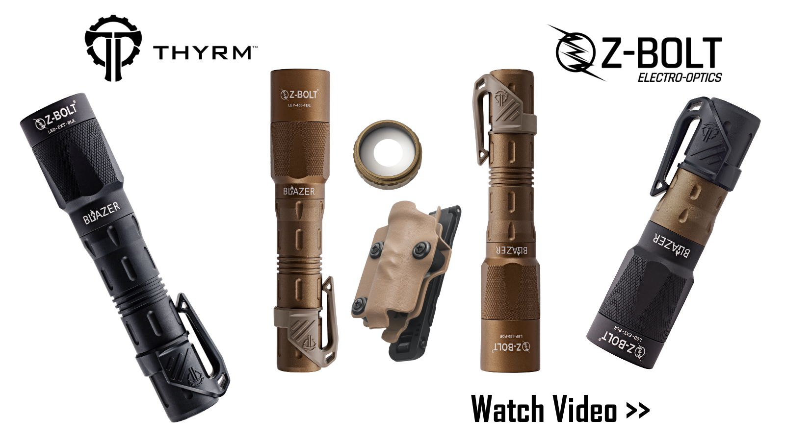 Thyrm LPC Clips for Z-BOLT® Handheld LED, LEP, & VCSEL & IR Infrared Illuminators