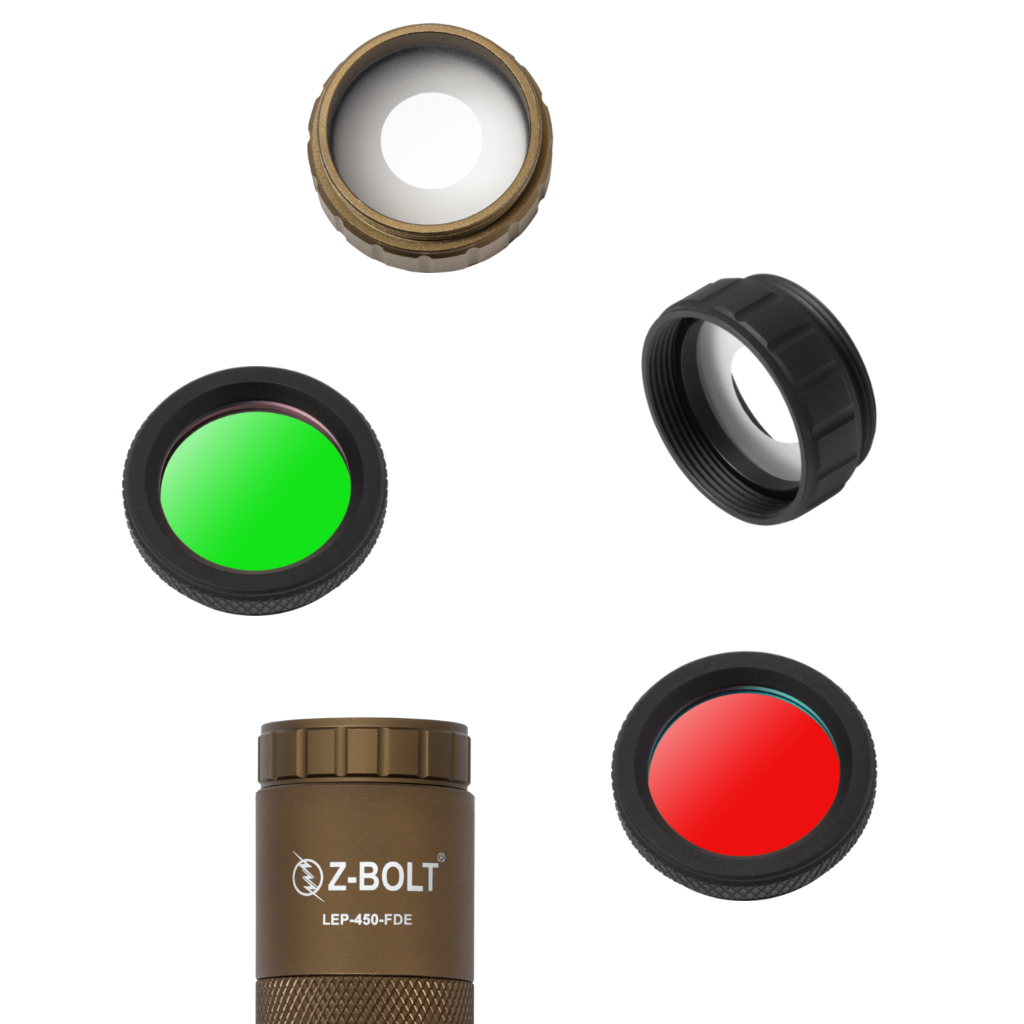 LEP Lights, Twist-On Beam Diffusers – Z-BOLT® Electro-Optics